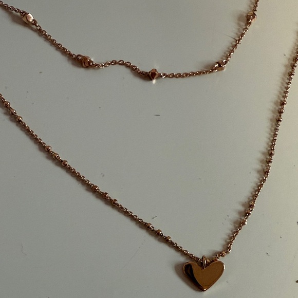 Kendra Scott Rose Gold Heart Necklace - Picture 2 of 5